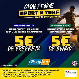 Affiche Genybet Challenge Sport et Turf avec freebets à gagner