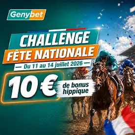 Challenge Fête nationale Genybet Turf avec 10 € de bonus hippique