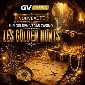 Golden Vegas Casino présente les Golden Hunts dans une grotte au trésor remplie d’or et de jackpots