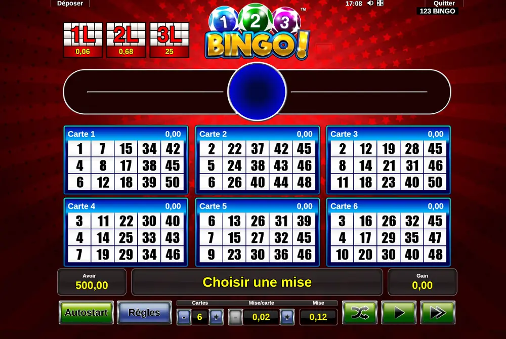Illustration du jeu de bingo 123 Bingo
