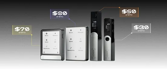 Offre Ledger Boost BTC Flash 2025 avec modèles Stax, Flex, Nano X et Nano S et bonus allant jusqu’à 80 USD en bitcoins