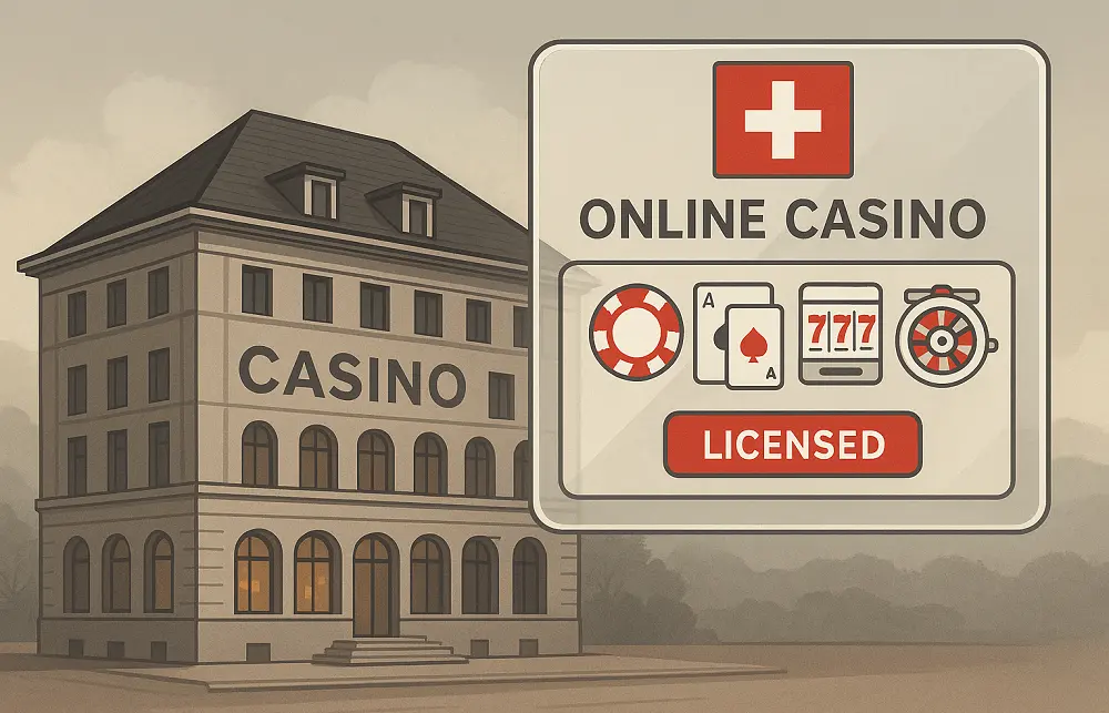 Illustration d un casino suisse avec interface numérique