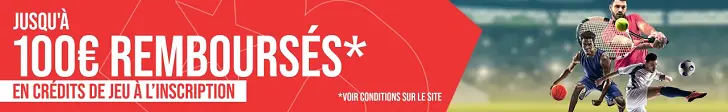 OlyBet bonus de bienvenue jusqu’à 100 € remboursés en crédits de jeu, visuel multisports du bookmaker