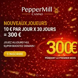 Peppermill Casino offre Super Boost pour nouveaux joueurs avec jusqu’à 300 € de gains supplémentaires