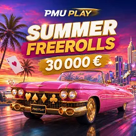 PMU Play Poker Summer Freerolls avec 30 000 € à gagner, voiture rose et ambiance estivale