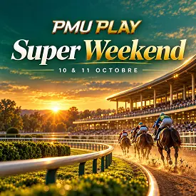 Courses hippiques au coucher du soleil pour le Super Weekend PMU Play des 10 et 11 octobre 2026