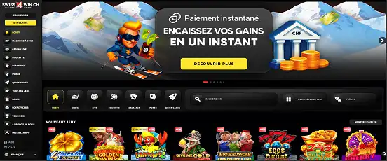 Visuel de la page d'accueil de Swiss4win