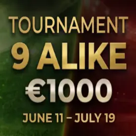 Visuel du tournoi 9 Alike Versailles Casino avec 1000 € à gagner