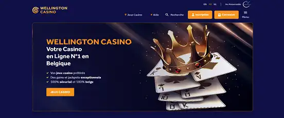 Visuel de la page d'accueil de Wellington Casino