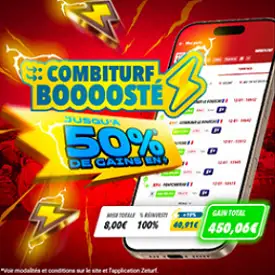 Zeturf CombiTurf Boosté avec bonus jusqu’à 50 % de gains en plus sur paris hippiques combinés