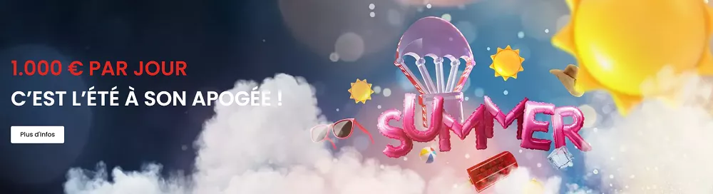 Summer Deal Casino777 avec soleil, ballons et 1 000 € par jour à gagner pendant l’été
