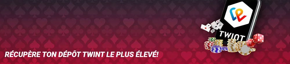 Jackpot.ch vous rembourse votre dépôt Twint jusqu’à CHF 200