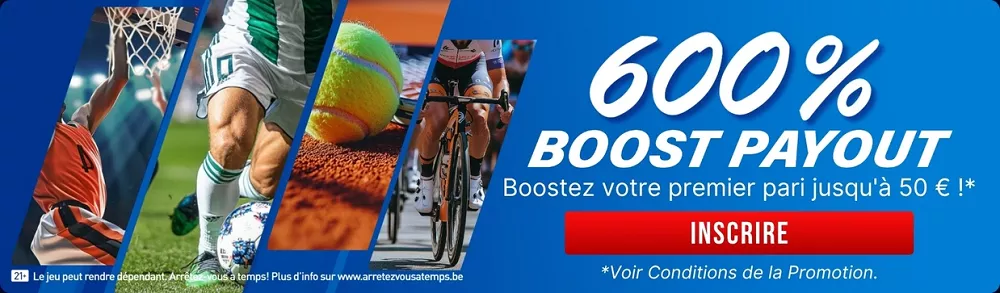 Promotion Magic Betting Sport boost 600 % sur premier pari sportif jusqu’à 50 €, avec inscription en ligne