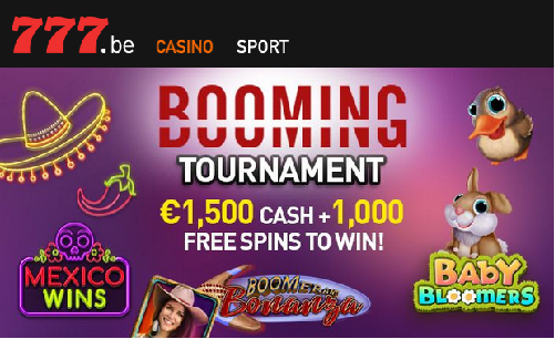 Tournoi Booming sur Casino777